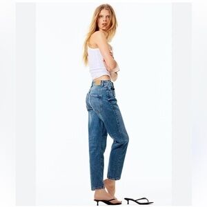 Zara Highrise Slim Fit Blue Ankle Length Cotton Jeans Size 4